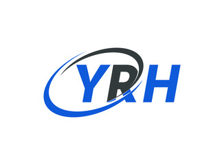 YRH letter creative modern elegant swoosh logo design