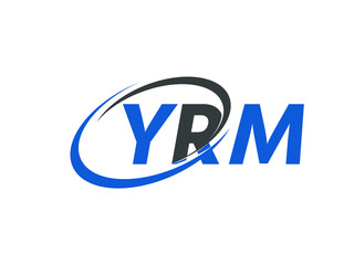 YRM letter creative modern elegant swoosh logo design