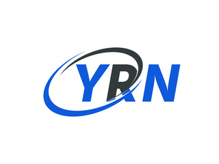 YRN letter creative modern elegant swoosh logo design