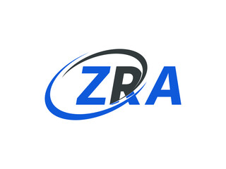 ZRA letter creative modern elegant swoosh logo design