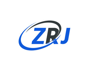 ZRJ letter creative modern elegant swoosh logo design