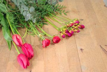 Préparation d’un bouquet 