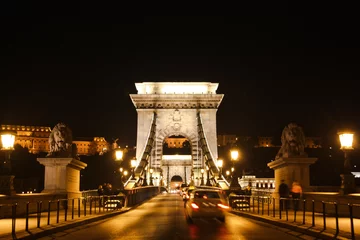 Acrylic prints Széchenyi Chain Bridge A beautiful shot of the Chain Bridge in Budapest, Hungary at night