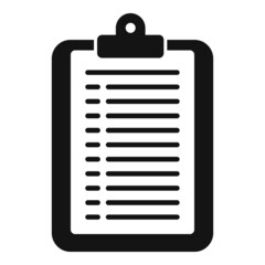 Task clipboard icon simple vector. Document checklist - obrazy, fototapety, plakaty