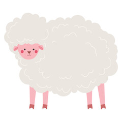 Sheep flat icon. Colored vector element from animals collection