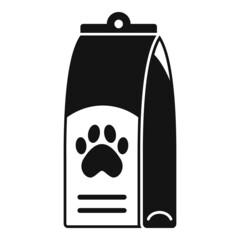 Dog food package icon simple vector. Animal feed