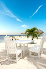 beach reastaurant on caribbean coast, Aruba