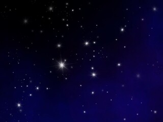 Starry night sky,Stars, many stars in the sky.  Graphics created on the tablet are used for illustrations and backgrounds.