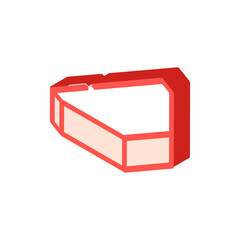 facing brick isometric icon vector. facing brick sign. isolated symbol illustration