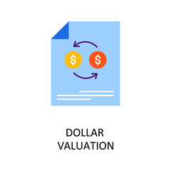 Dollar Valuation Vector Flat Icon Design illustration. Banking and Payment Symbol on White background EPS 10 File