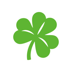 Naklejka na ściany i meble Shamrock icon, Clover symbol of St. Patrick's Day, Trefoil icon. Vector illustration