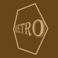Retro logo in pastel colors