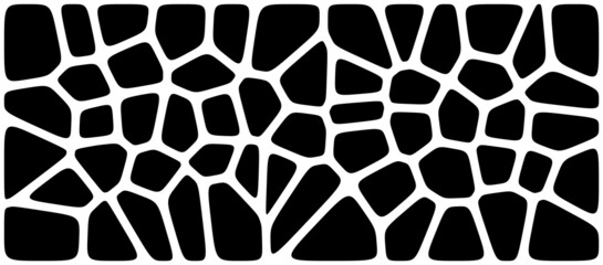 Abstract voronoi blocks cell pattern. Geometric vector background design