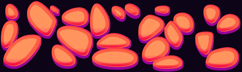 Ground texture with stones for game development in casual cartoon style