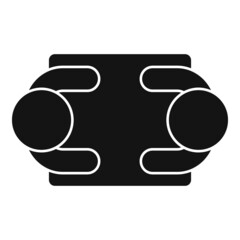 Top view discussion icon simple vector. People talk