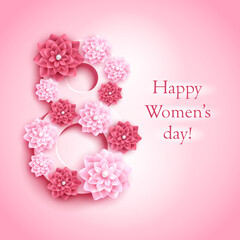 Greeting card for Women s day.