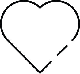 Heart linear icon. Valentine's day symbol. Hearts vector collection