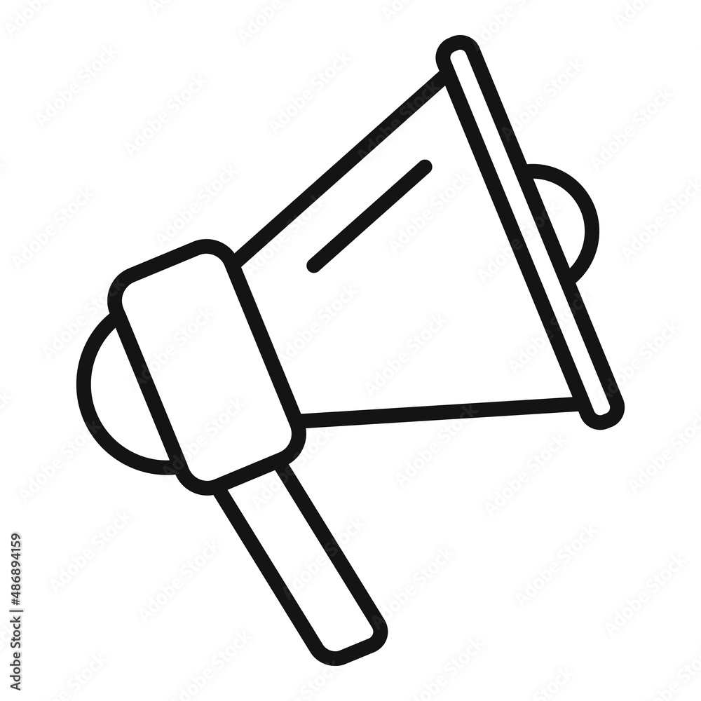 Canvas Prints megaphone icon outline vector. people talk