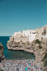 South Italy in summer. Polignano, a wonderful village on the apulian sea