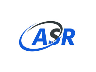 ASR letter creative modern elegant swoosh logo design