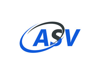 ASV letter creative modern elegant swoosh logo design