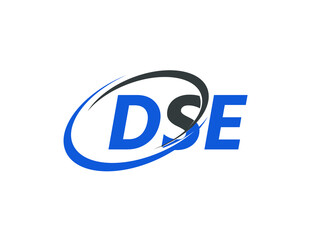 DSE letter creative modern elegant swoosh logo design