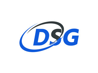 DSG letter creative modern elegant swoosh logo design