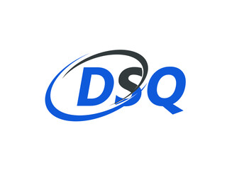 DSQ letter creative modern elegant swoosh logo design