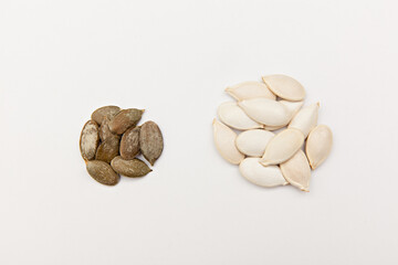 pumpkin seeds peeled and unpeeled