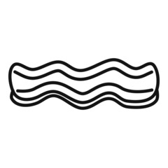 Grilled bacon icon outline vector. Crispy meat