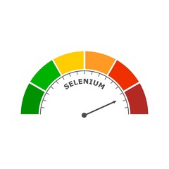 Selenium level abstract scale. Food value measuring