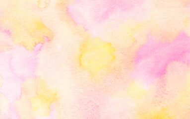 Fototapeta na wymiar Abstract watercolor painting in pink pastel colors