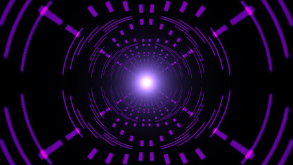 Glowing Purple Light Core in the Circular Line Tunnel