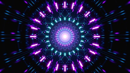 Neon Light EDM Festival VJ Art