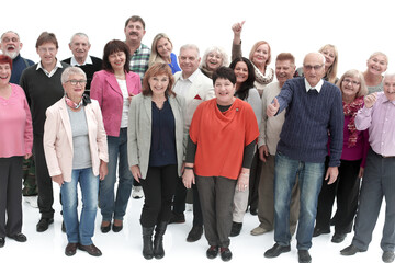 Obraz premium Happy smiling people stading together