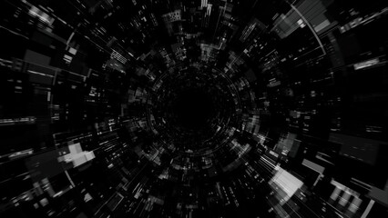 Cyber Technology Tunnel Texture Background