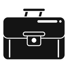 Classic briefcase icon simple vector. Business case