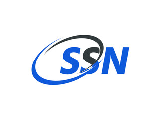 SSN letter creative modern elegant swoosh logo design