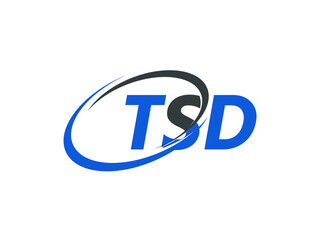 TSD letter creative modern elegant swoosh logo design