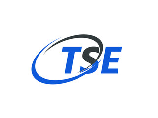 TSE letter creative modern elegant swoosh logo design