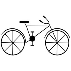 The picture of the bike with black outline