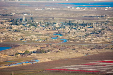 A view from above on Quneitra in Syria as seen from the Israeli side.