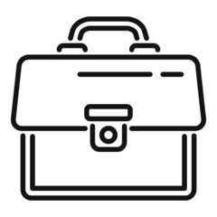 Business case icon outline vector. Work briefcase