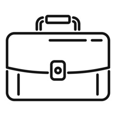 Job briefcase icon outline vector. Work bag