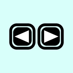 Play button icon in trendy flat style isolated on grey background. Play symbol for your web site design, logo, app, UI. Vector illustration