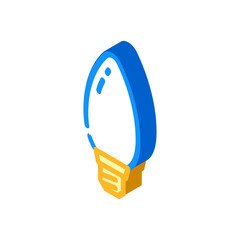 minimal light bulb isometric icon vector. minimal light bulb sign. isolated symbol illustration