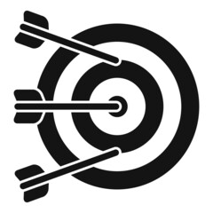 Arch target solution icon simple vector. Work team