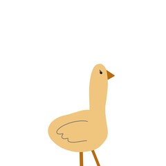 goose or duck illustration for fairy tale animal