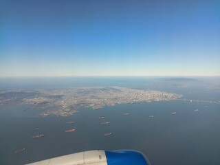 Naklejka na ściany i meble Aerial view of the San Francisco Bay Area