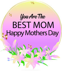 Happy Mother's Day  Greeting Card Design